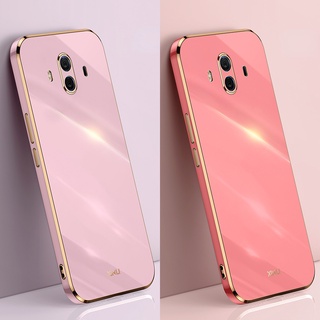 Ốp Điện Thoại Silicon Chống Sốc Viền Mạ Màu Trơn Cho Huawei Mate 10 10 Pro