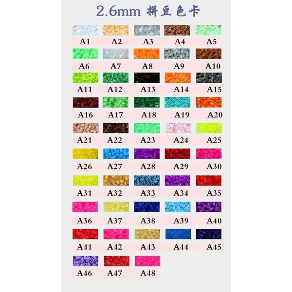 1000 Hạt Nhựa 2.6Mm Đồ Chơi Ghép Hình Cho Bé