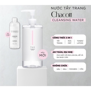 Nước Tẩy Trang Làm Sạch Sâu Dành Cho Da Nhạy Cảm Chacott For Professionals Cleansing Water 500ml l tatacorner.vn