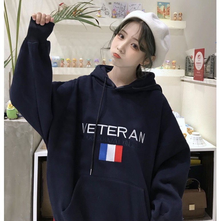 Winter Korean fashion hooded sweater simple wild casual ulzzang