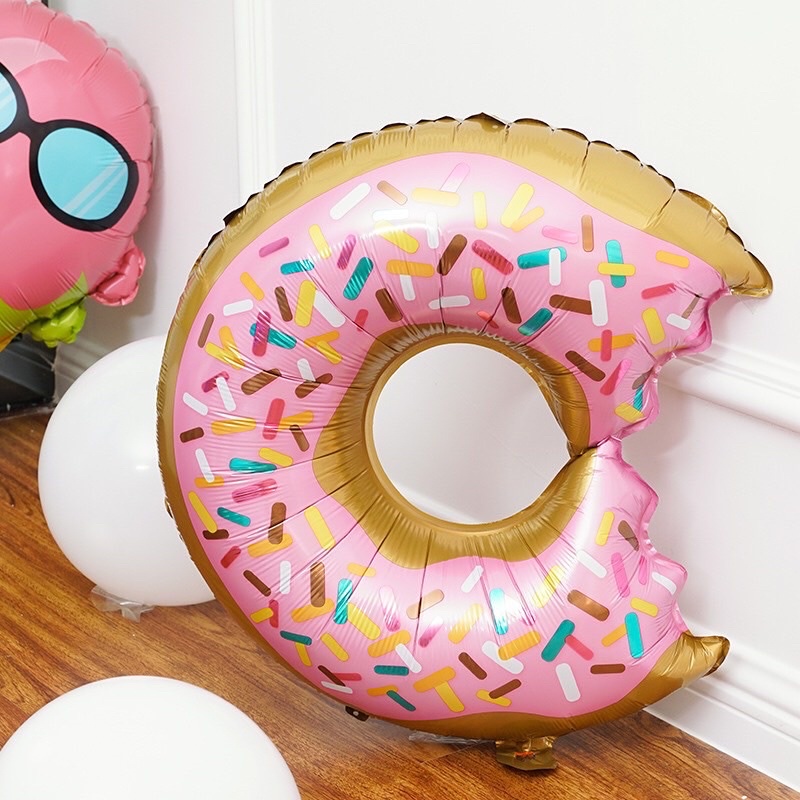 Bóng hình bánh Donut, hình quả, hình kẹo ngộ nghĩnh trang trí sinh nhật, trang trí tiệc