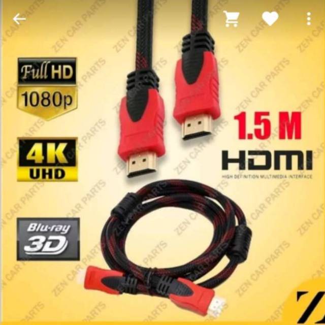 Dây Cáp Chuyển Đổi Hdmi Sang Hdmi Dài 1.5m Cho Tv Lcd Dvd Pc Laptop Máy Chiếu Etc