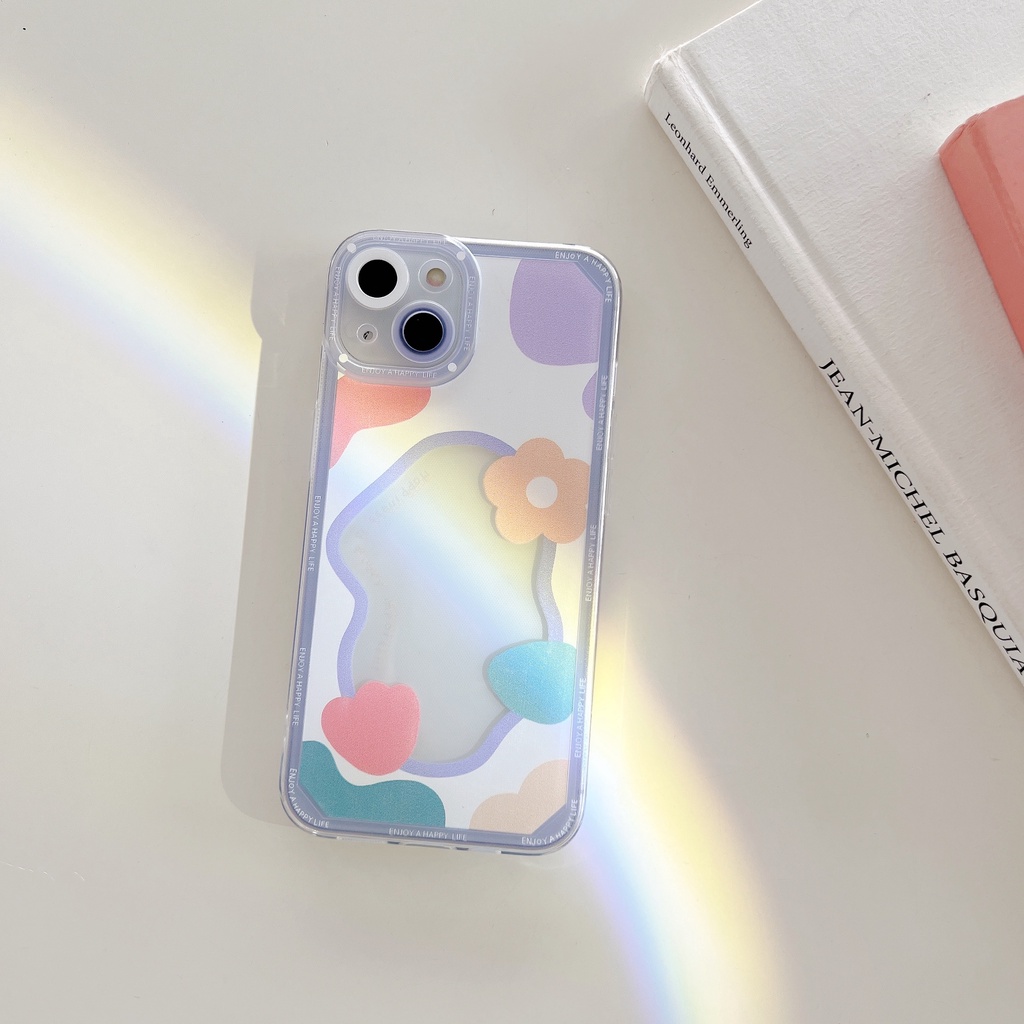 Ốp Điện Thoại Dẻo Trong Suốt Họa Tiết Hoa Xinh Xắn Cho iPhone 13 12 11 Pro Max SE2020 X XR Xs Max 7 8 Plus