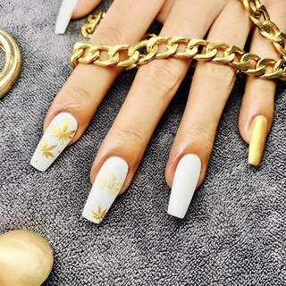 Nailbox trắng ánh vàng - Hâm hâps nail