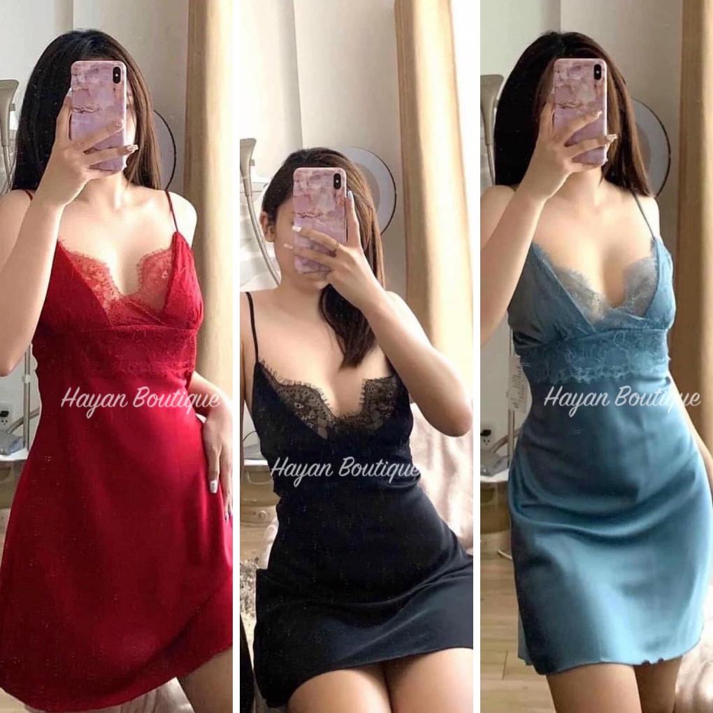 [FREESHIP]Váy ngủ sexy phối ren ngực xinh, đầm ngủ quyến rũ Kèm Mút Ngực QUẢNG CHÂU #HT100