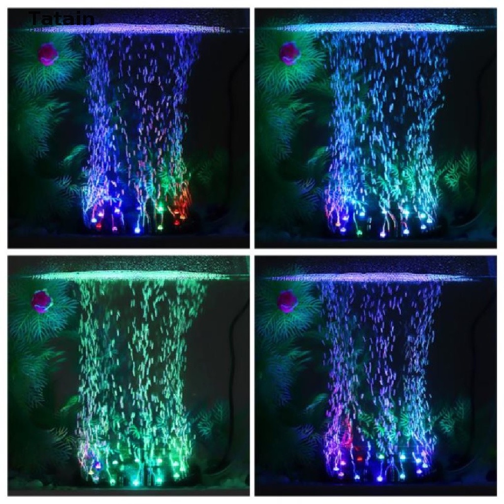 Đèn LED tròn tạo bọt khí nhiều màu sắc dành cho trang trí bể cá