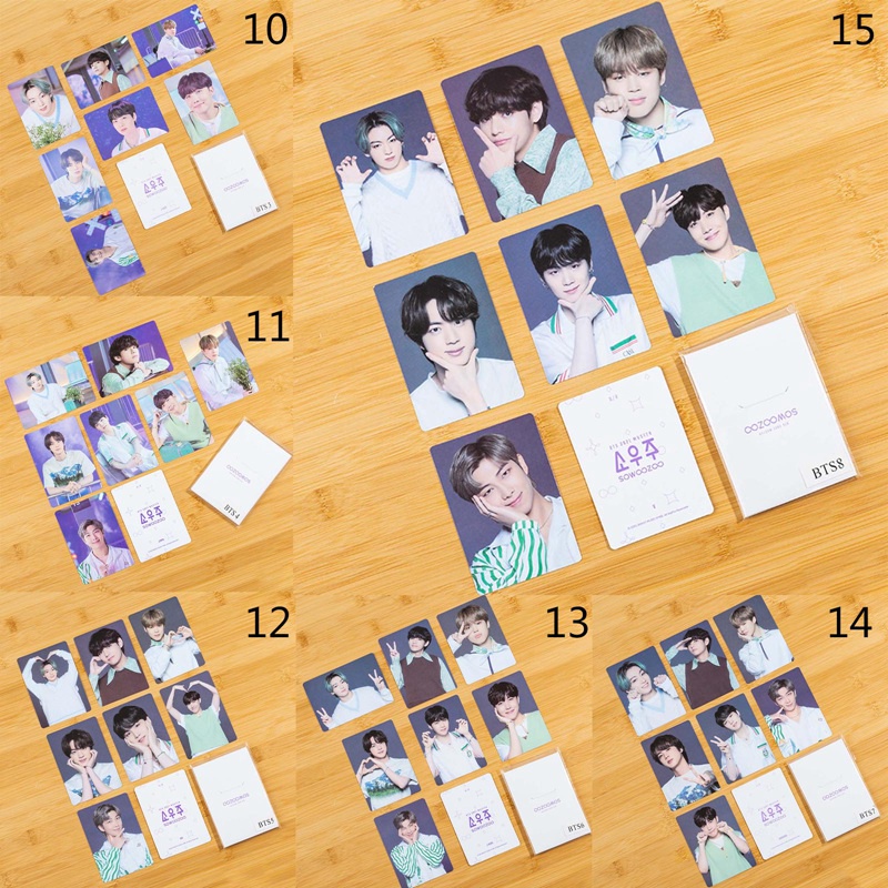 Set 7/8 tấm thẻ ảnh LOMO Kpop BTS SOWOOZOO kỷ niệm lần thứ 8