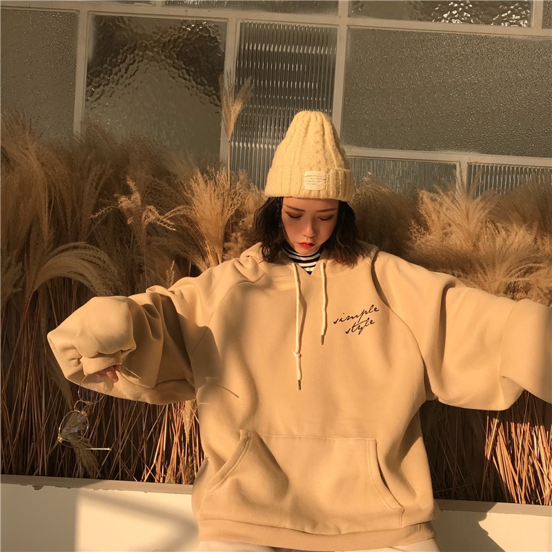 Áo nỉ hoodie nữ form rộng Áo hoodie nữ form rộng unisex nhiều màu hồng xanh có mũ thời trang ulzzang hàn quốc | BigBuy360 - bigbuy360.vn