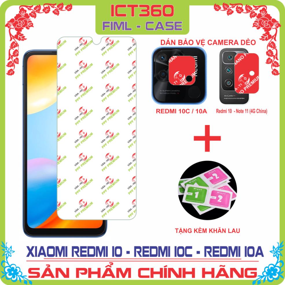 Kính Cường Lực, Dán PPF 4 Lớp, Dán Bảo Vệ Camera Xiaomi Redmi 10C, Redmi C40, Redmi 10A, Redmi 10