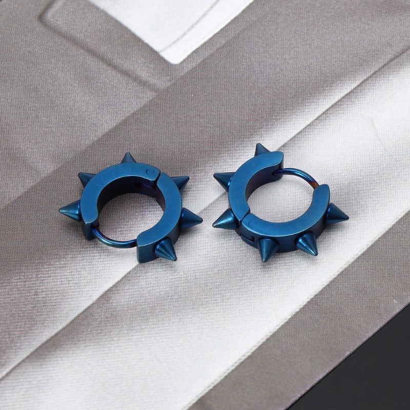 Khuyên tai đinh tán bằng thép không gỉ cá tính cho nữ