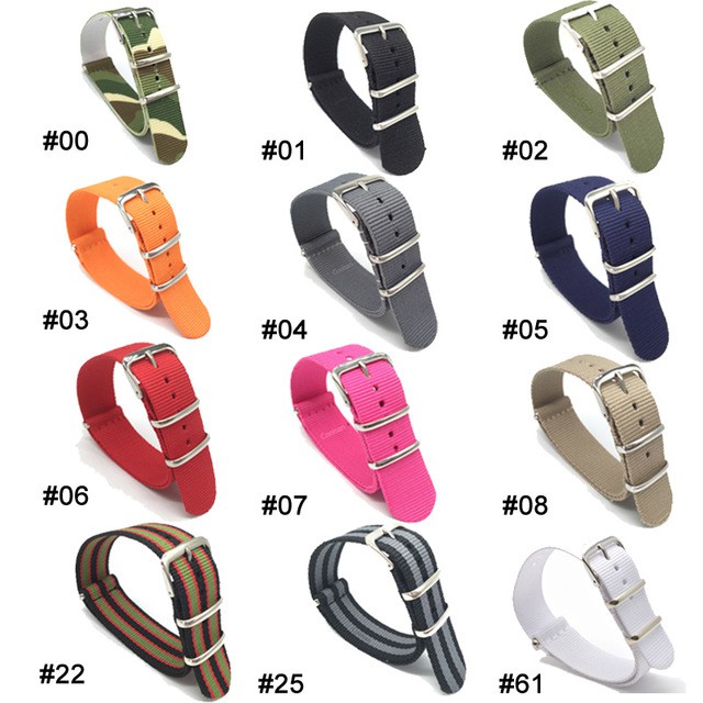 Dây Đeo Đồng Hồ Bằng Nylon Bện Chống Thấm Nước NATO NATO DW 18 20 2
