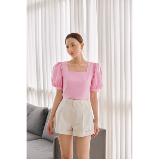 Nosbyn - Áo nữ cổ vuông - Square Neck Crop