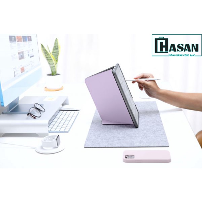 Bao da iPad Pro 11 inch M1 2021 chính hãng TOMTOC (USA) từ tính đa góc VERTICAL - B02-007 hỗ trợ sạc không dây APPLE PEN