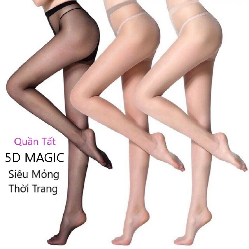 Quần tất giấy da chân nữ Magic 5D siêu mỏng trong suốt tàng hình QT14