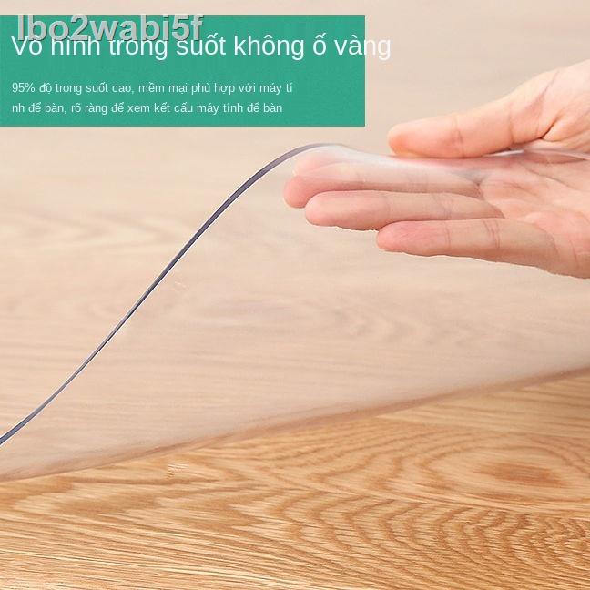 ► ✎ lbo2wabi5fThảm trải bàn, tấm pha lê PVC trong suốt, thủy tinh mềm, thảm bàn cà phê chống đóng cặn, khăn bằn