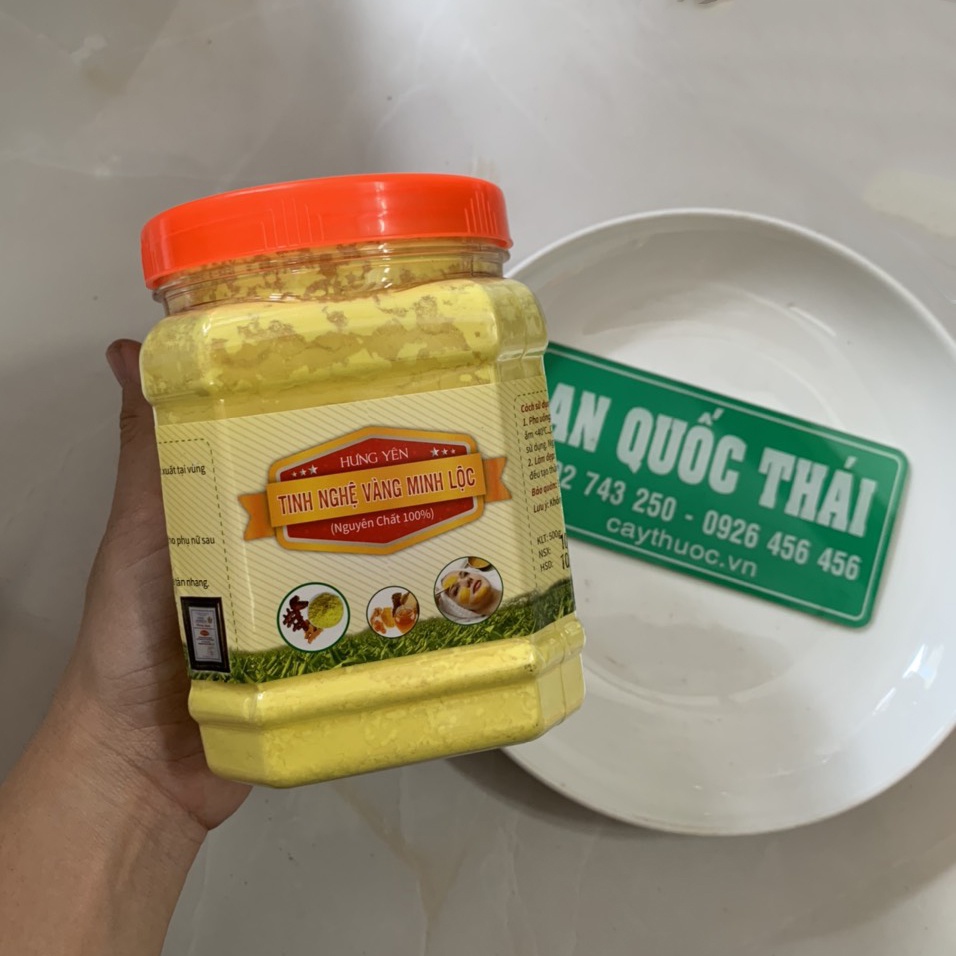 Tinh Bột Nghệ Vàng Nguyên Chất 500g Đẹp Da, Cải Thiện Tiêu Hóa