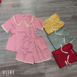 Bộ mặc nhà vải đũi lụa cao cấp