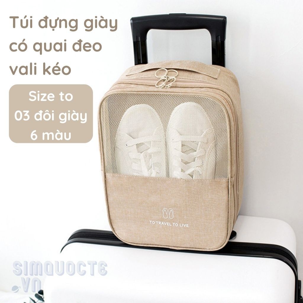Túi đựng giày gắn vali du lịch chống thấm nước tiện dụng