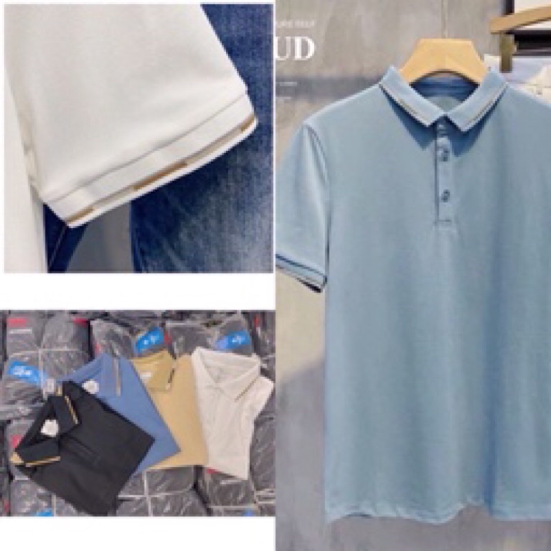 BÁN SỈ ÁO POLO NAM PHỐI VIỀN CỔ 4M CHO NAM t