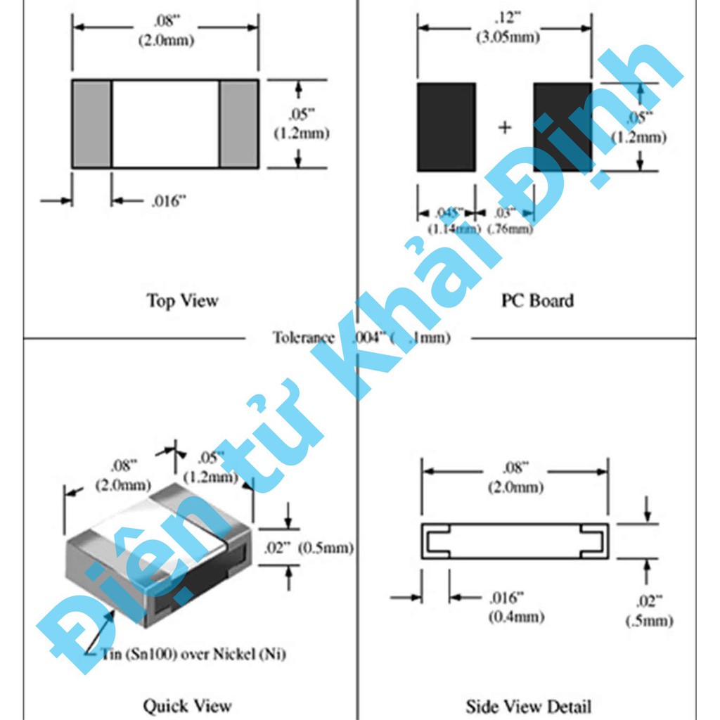 100 con led dán, led SMD 0805 màu cam/trắng/đỏ/xanh lá/xanh dương/vàng/xanh lá nhạt (gói 100 con) kde4598