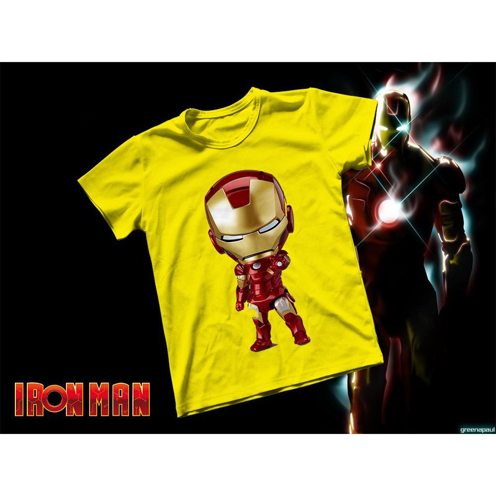 Áo thun Cotton Unisex - Movie - Iron Man - Iron man chibi