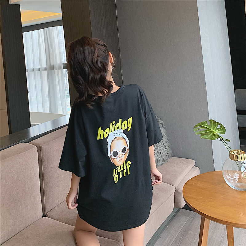 SUXI Áo Thun Form Rộng In Họa Tiết Nhiều Màu Sắc Cho Nữ