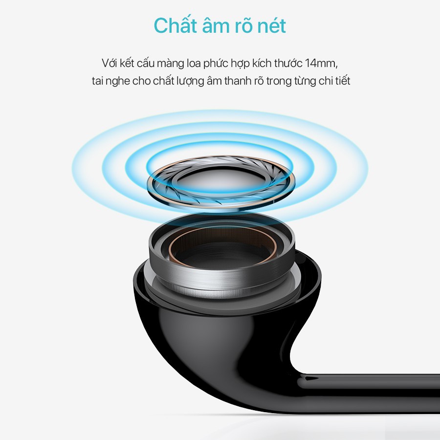 Tai nghe nhét tai ACOME AW01 Âm Thanh HD Tích Hợp Mic Đàm Thoại Và Điều Chỉnh Âm Lượng