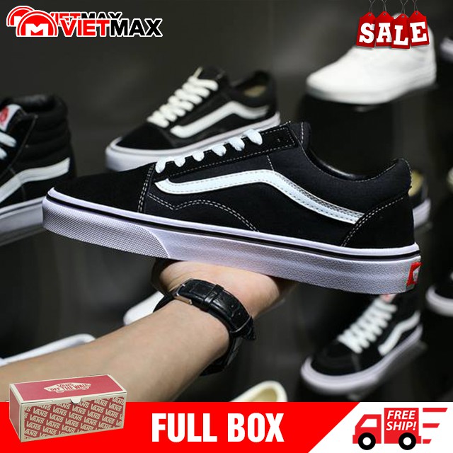 [FULL BOX] Giày Thể Thao Old Skool Đen Trắng (Kèm Hộp) Nam Nữ | BigBuy360 - bigbuy360.vn