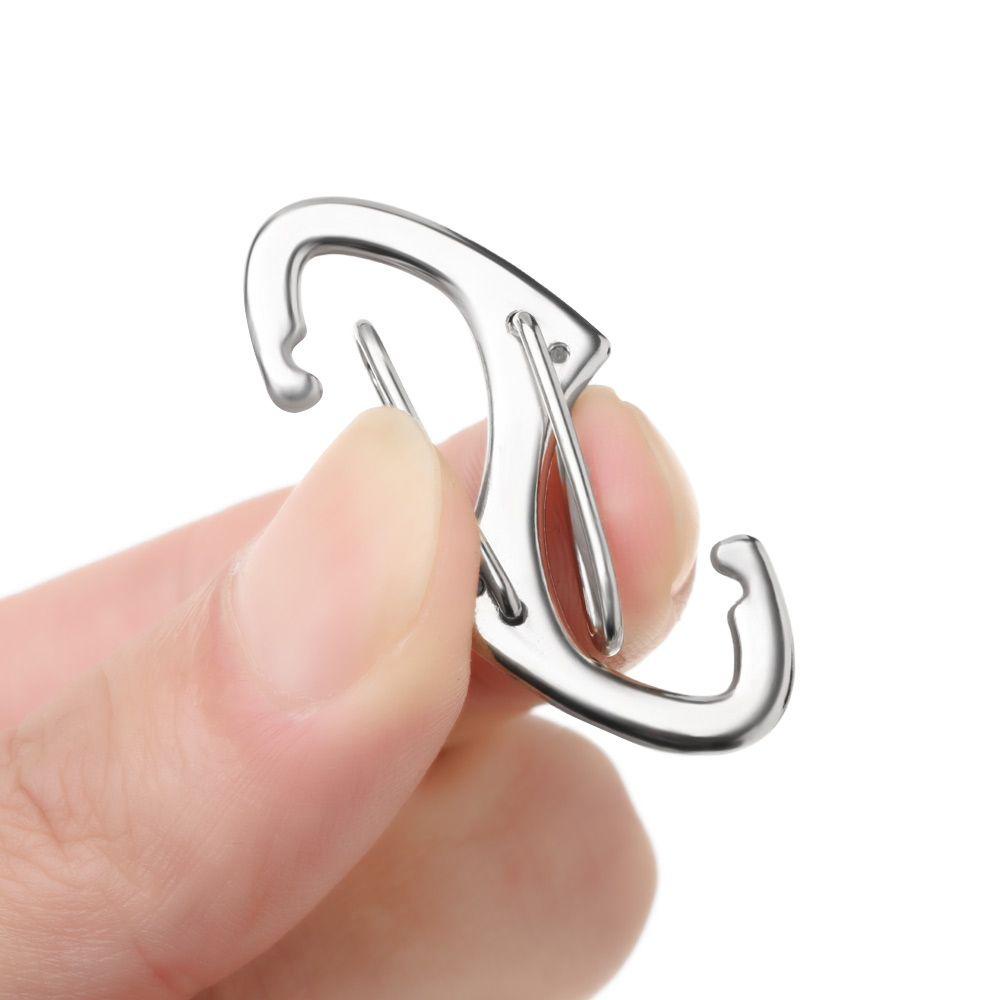 Myrongvn 10 Chiếc Móc Carabiner Hợp Kim Kẽm Màu Đen|Khóa Hai Mặt Hình Chữ S Cho Ba Lô
