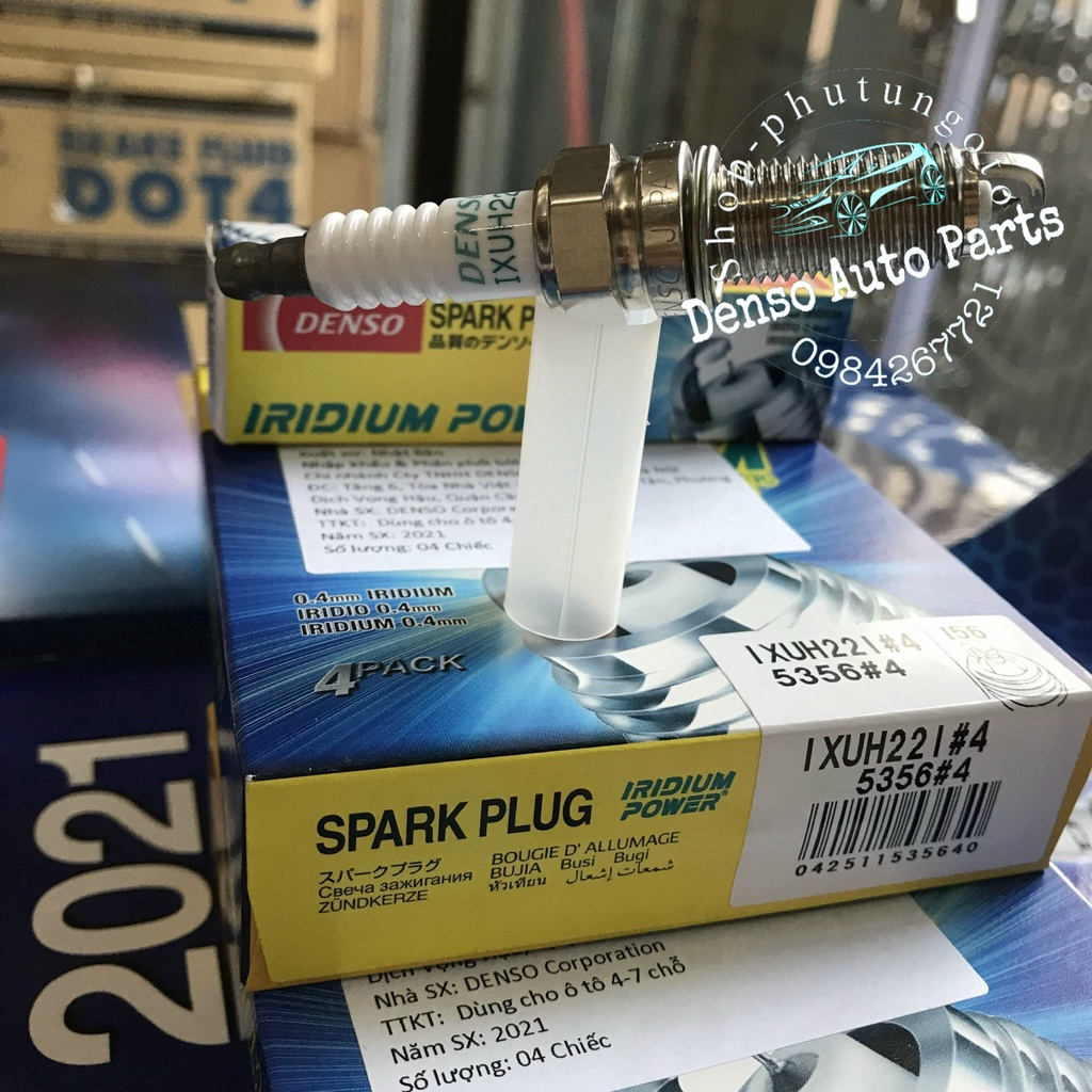 Bugi Denso Idirium Power cao cấp cho xe ô tô Huyndai, Kia mã IXUH22/IXUH22I