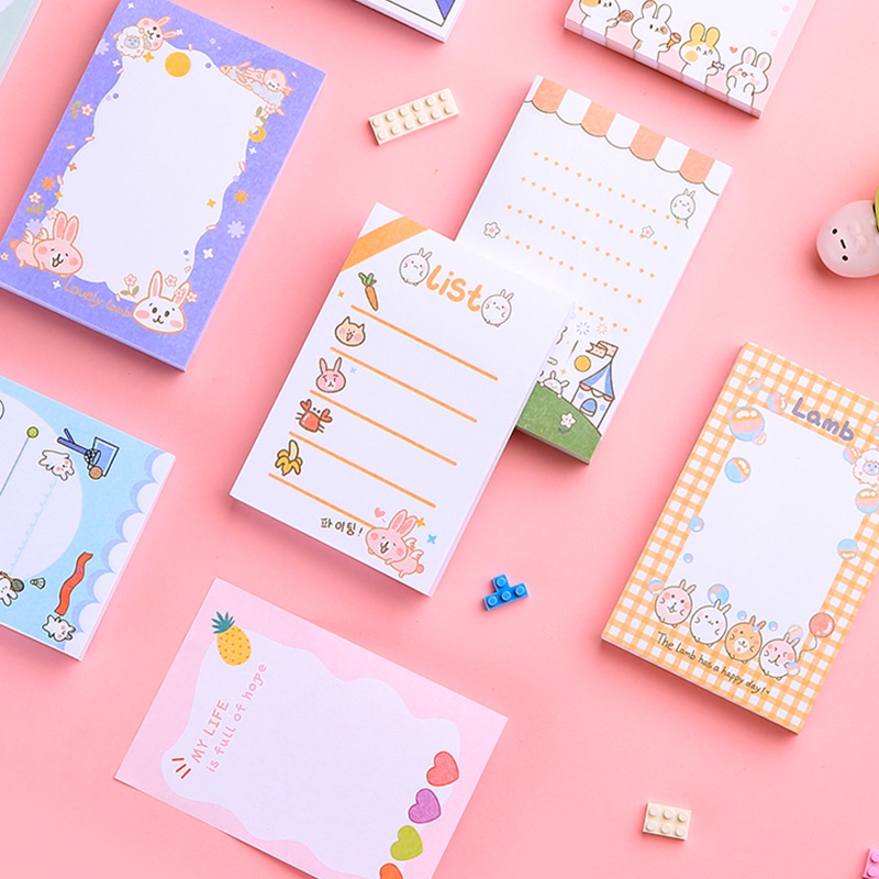 Set 100 Tờ Giấy Ghi Chú Hình Hoạt Hình Đáng Yêu