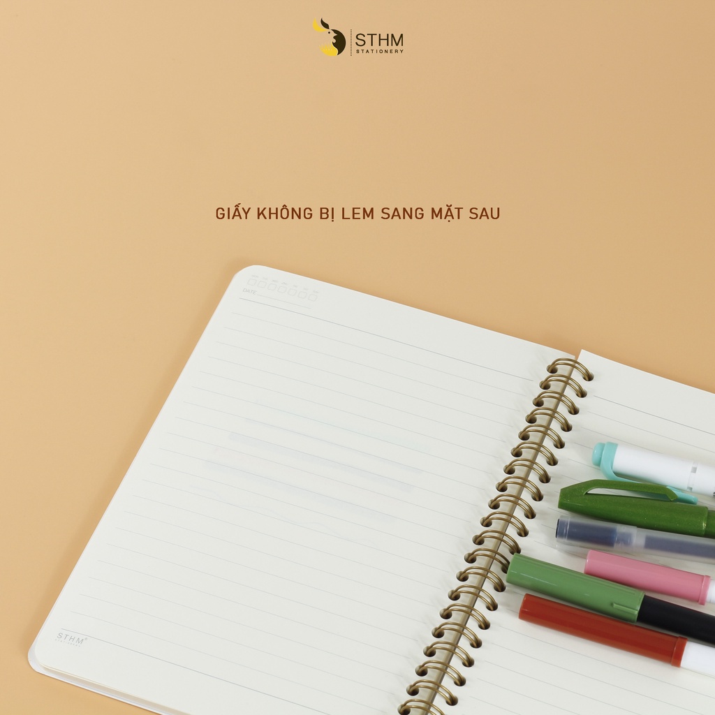 BÁNH MÌ -  Sổ tay bìa cán màng mờ - Ruột kem 100gsm - STHM stationery