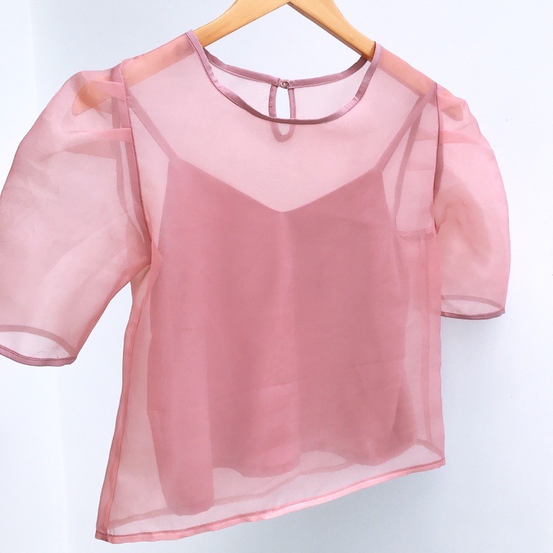 ÁO VOAN ORGANZA KÈM LỤA DÂY