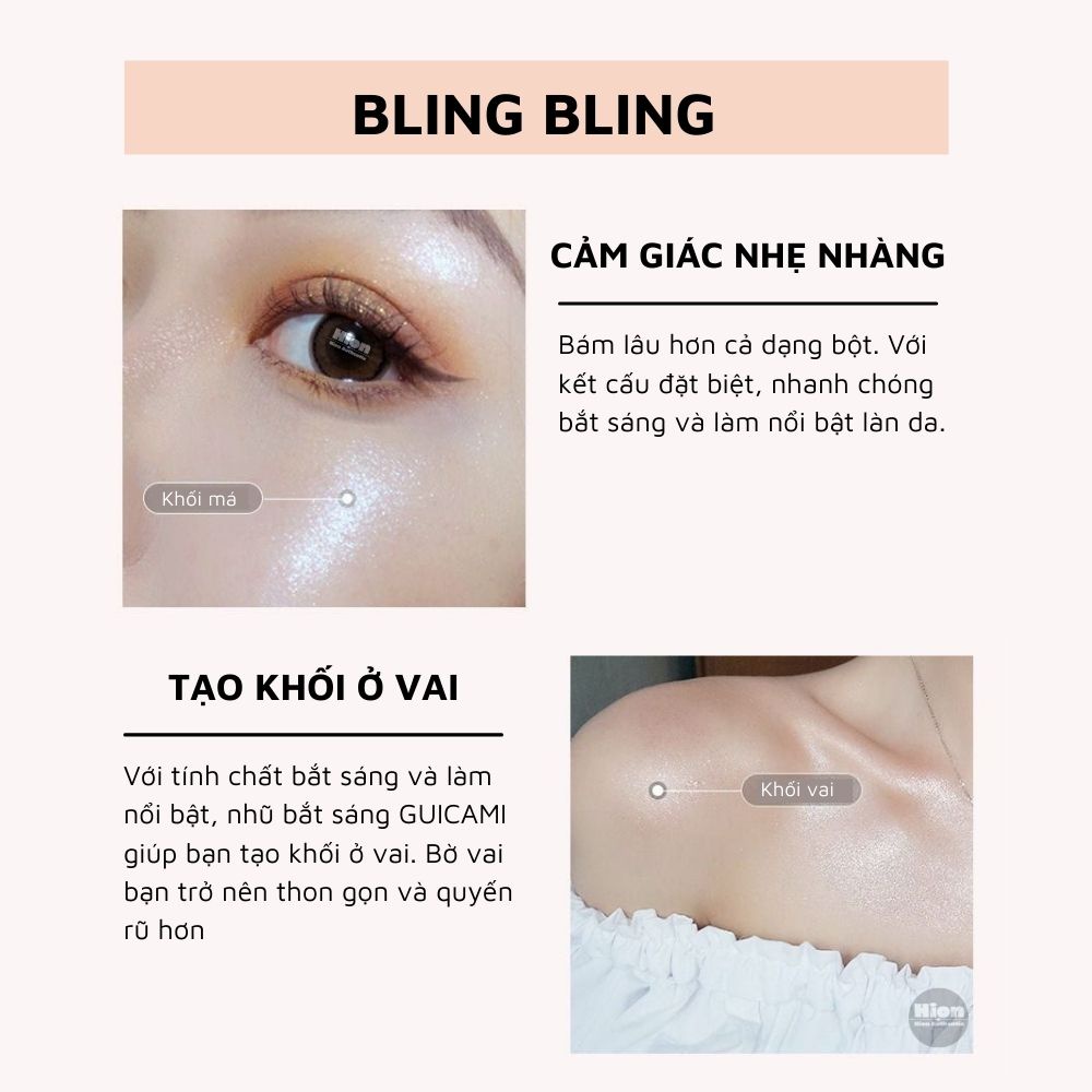 Nhũ Bắt Sáng Guicami  dạng lỏng HÀNG NỘI ĐỊA TRUNG CAO CẤP  Hion Authentic