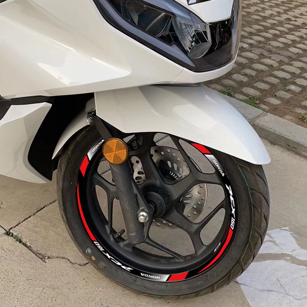 Miếng Dán Phản Quang Trang Trí Bánh Xe Mô Tô Honda PCX 160