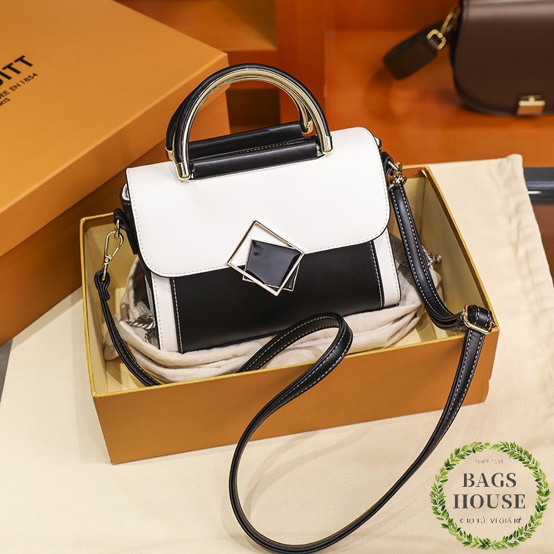 Túi xách nữ giá rẻ túi đeo chéo cầm tay khoá vuông siêu hot ( không kèm gấu ) TX2KXE03