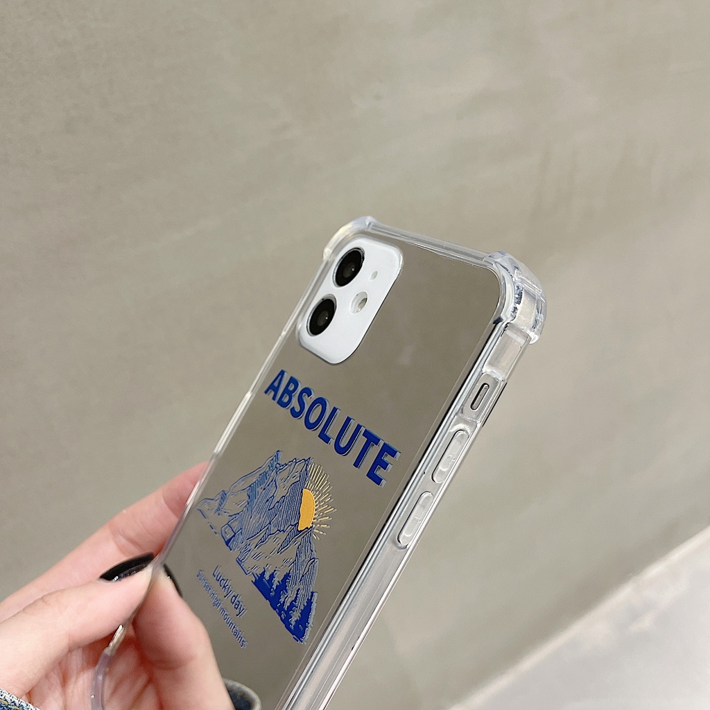 Ốp lưng iphone Ốp Điện Thoại TPU silicone Mặt Gương Thời Trang Cho iPhone 11 pro max X Xr Xs max 7 8 Plus 13 12 pro max Dinuo case