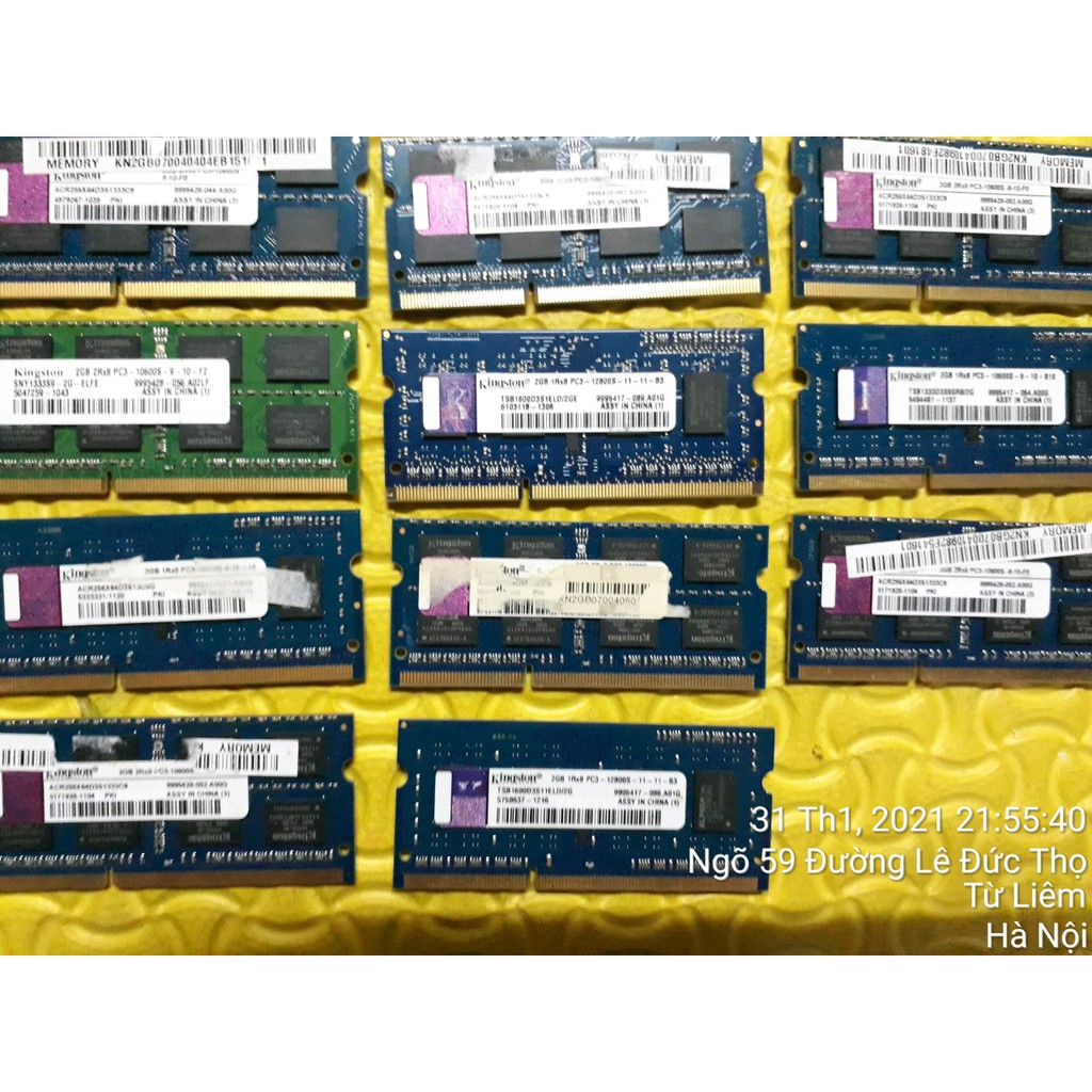 DDram 3 2gb laptop tháo máy hiệu kingston..hinix...Elipida..Buffalo...nania..trandsen