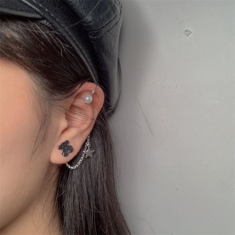 Bông tai hình chú gấu/ ngôi sao/ kỳ lân/ thần tình yêu dễ thương thời trang