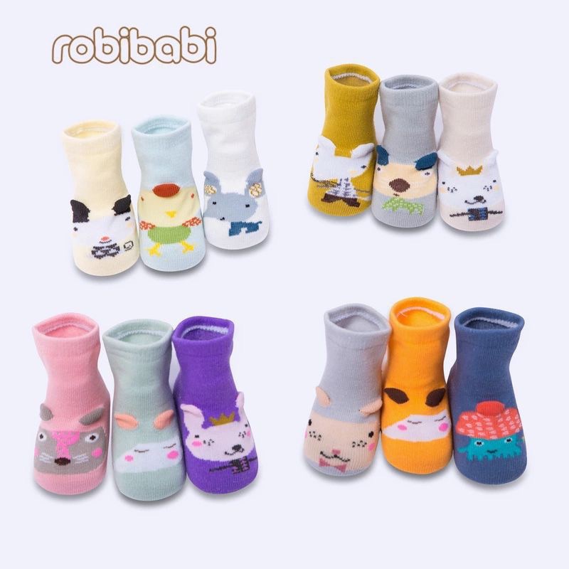 SET 6 đôi tất ponykid CHỐNG TRƯỢT cổ cao cho bé đóng túi zip chuẩn loại 1