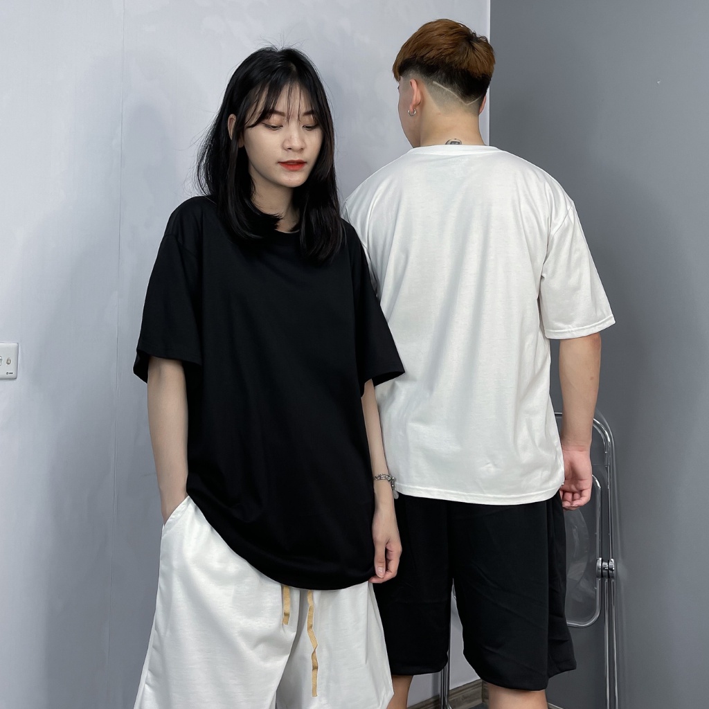 Áo Thun Trơn Unisex Nam Nữ, Áo Phông Trơn Basic Tee Form Rộng XESINU