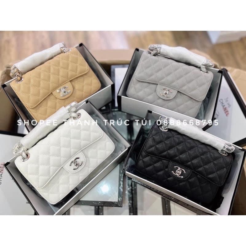 Túi xách da sần gạo dây xích size 22-26cm siêu xinhhh