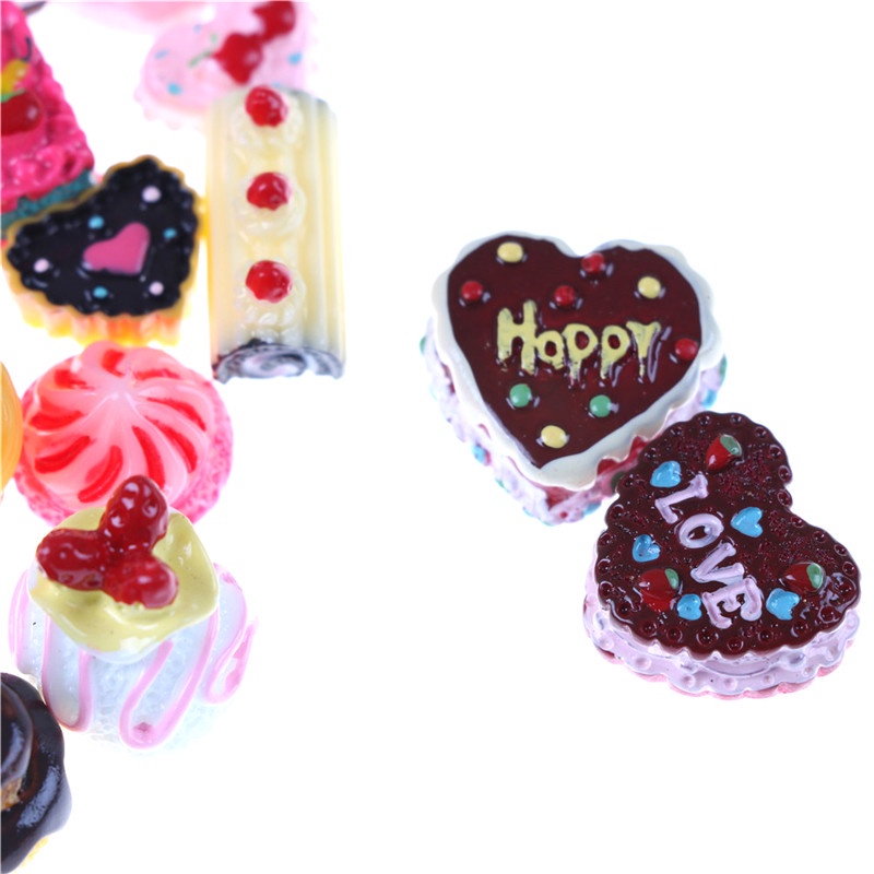 Bộ 10 Bánh Quy / Bánh Donut / Snack Mini Trang Trí Nhà Cửa