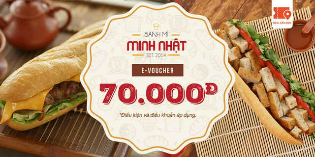 E-Voucher Bánh Mì Minh Nhật Hà Nội trị giá 70.000đ