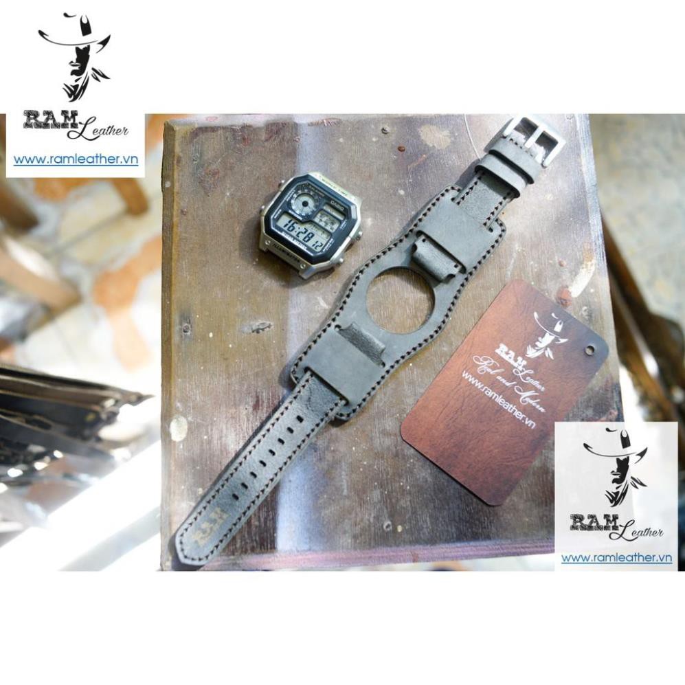 Tấm Lót Bundstrap Da Bò Thật Rất Đẹp Ram B2 Xám Quân Phục Đức Chính Hãng Ram Leather