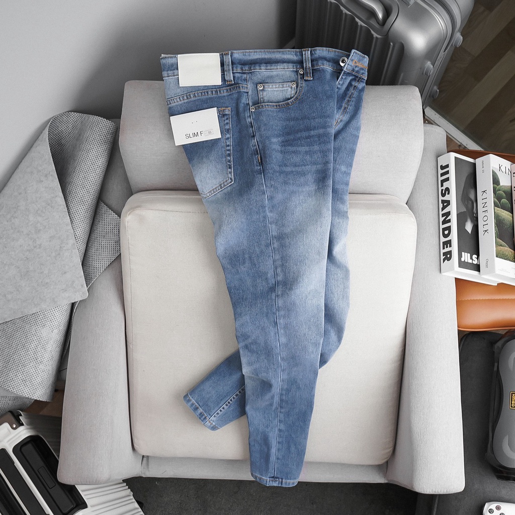 Quần jean nam Denim màu đen wash chất bò xịn hàng xuất khẩu cao cấp