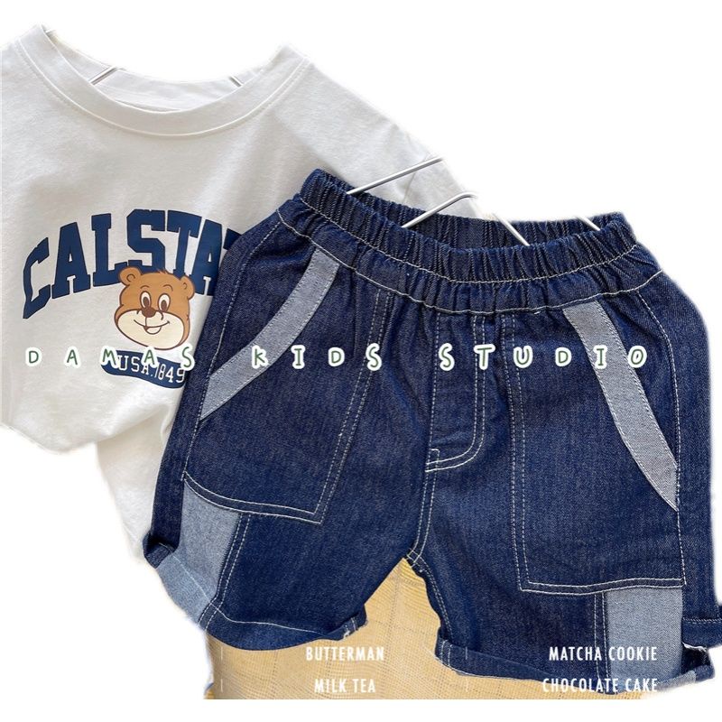 [Babycat] Hàng Có Sẵn Quần Short Denim Phong Cách Hàn Quốc Nhật Bản Thời Trang Mùa Hè Mới Dành Cho Bé Trai Dễ Phối Đồ