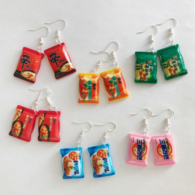 San * Khuyên Tai Thả Mì Ăn Liền Dáng Thả Nhỏ Cho Nữ