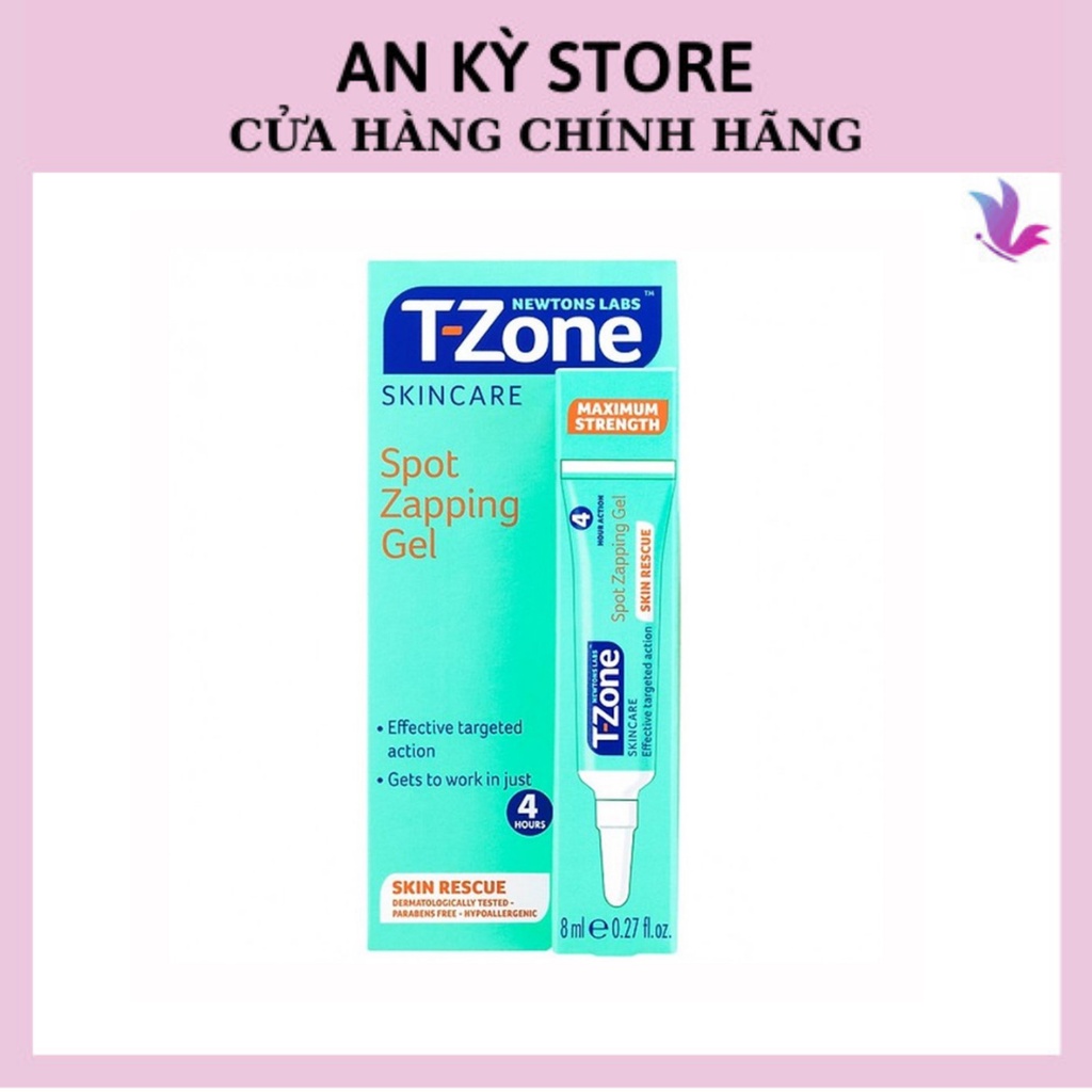 Gel Giảm Mụn Cấp Tốc Tinh Chất Tràm Trà T-Zone (8ml)