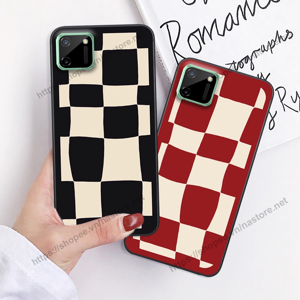 Ốp lưng Realme C11 / Realme C11 2021 / Realme C20 mặt cười, họa tiết caro đơn giản đẹp cute